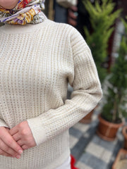 Tığ Triko Taşlı Kazak