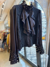 İthal Dantelli Bluz Siyah