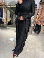 İTHAL TASARIM SİYAH ELBİSE