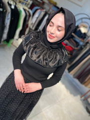 İthal Tüylü Tasarım Bluz