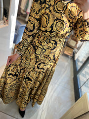 DESENLİ KREP ELBİSE