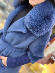 Etrucci İndigo Kürklü Kaban