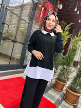 Tığ Triko Gömlek Detaylı Boncuklu Triko