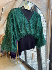 İthal Püsküllü Bluz Yeşil