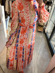 DESENLİ VİSKON ELBİSE