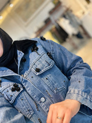İthal Tasarım Jean Ceket