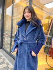 Etrucci İndigo Kürklü Kaban