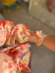 DESENLİ VİSKON ELBİSE