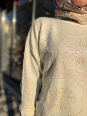 Tığ Triko Pul İşlemeli Kazak