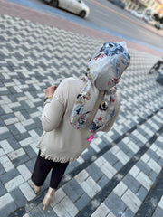 Tığ Triko 21815 Fırfır Detaylı Rayon Hırka Bej