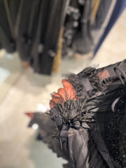 İTHAL TASARIM SİYAH ELBİSE