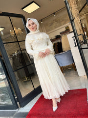 İthal Şifon Kırıştırma Etek