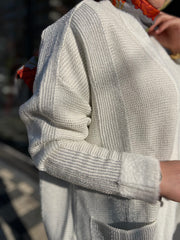 Tığ Triko Gümüş Simli Hırka