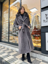 Etrucci Gri Kürklü Kaban