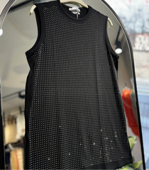 Taşlı Siyah Penye İçlik