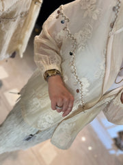 NATURAL DANTEL PULLU BOMBER CEKET