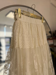 İthal Naturel Dantel Etek