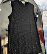 Taşlı Siyah Penye İçlik