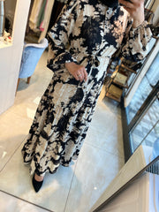 DESENLİ KREP ELBİSE