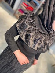 İthal Tüylü Tasarım Bluz