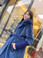 Etrucci İndigo Kürklü Kaban