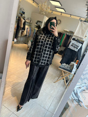 İthal Taşlı Gömlek Siyah