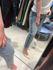 Lacarte Yanı Taşlı Jean Pantolon Orta Mavi