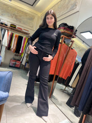 Lacarte Yanı Taşlı İspanyol Paça Jean Pantolon