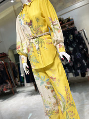 İthal Keten Pantolonlu Takım