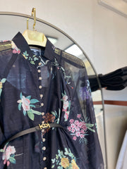 İthal Çiçek Desenli Etekli Takım