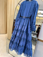 İthal Güpür Elbise Mor