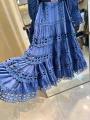 İthal Güpür Elbise Mor