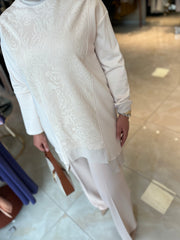 Tığ Triko 3019 Önü Dantel Tunik