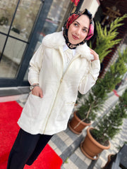 Tığ Triko Angora Kürklü Yelek