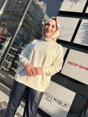 Tığ Triko Pul İşlemeli Kazak