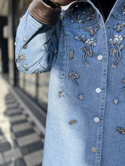 İthal Tasarım Jean Ceket