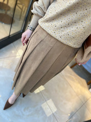 Yusuf Özdemir Pileli Süet Etek