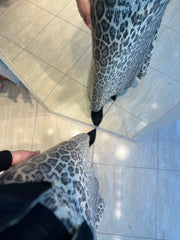 İthal Payetli Leopar Balık Etek