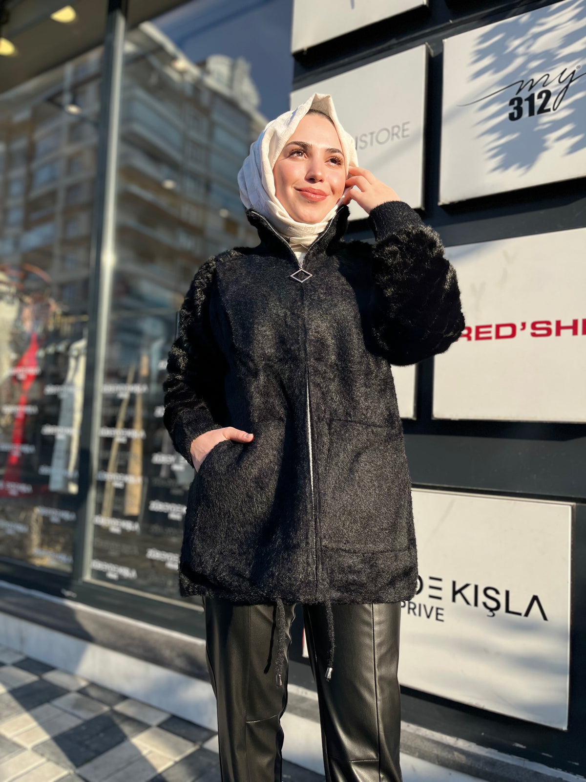 Tığ Triko Angora Ceket