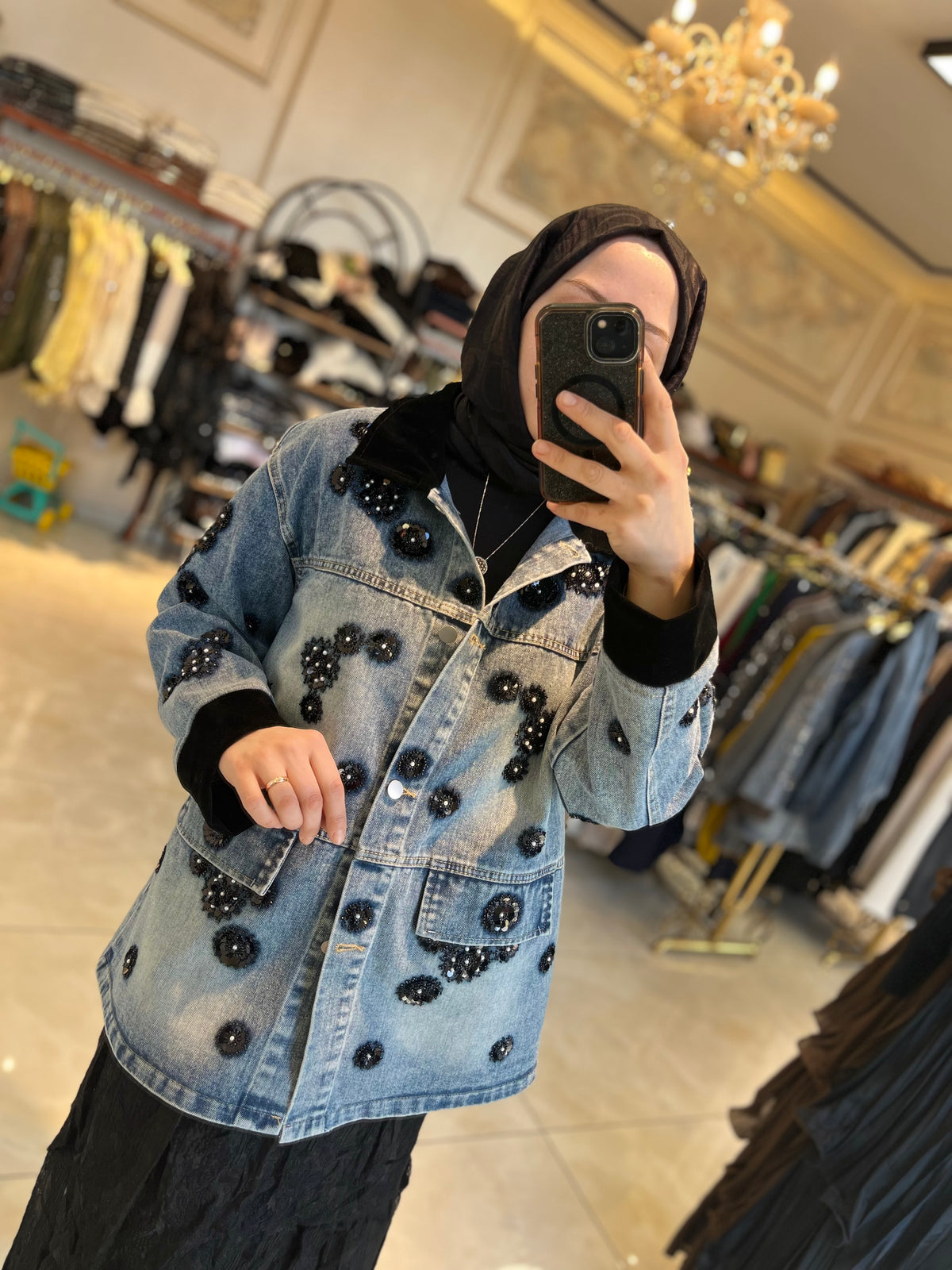 İthal Tasarım Jean Ceket