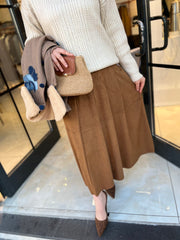 Yusuf Özdemir Pileli Süet Etek