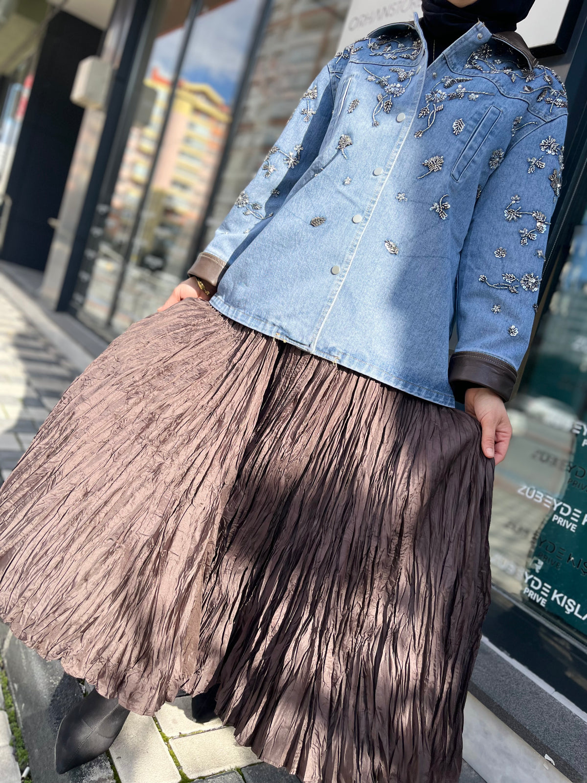 İthal Kırışık Etek