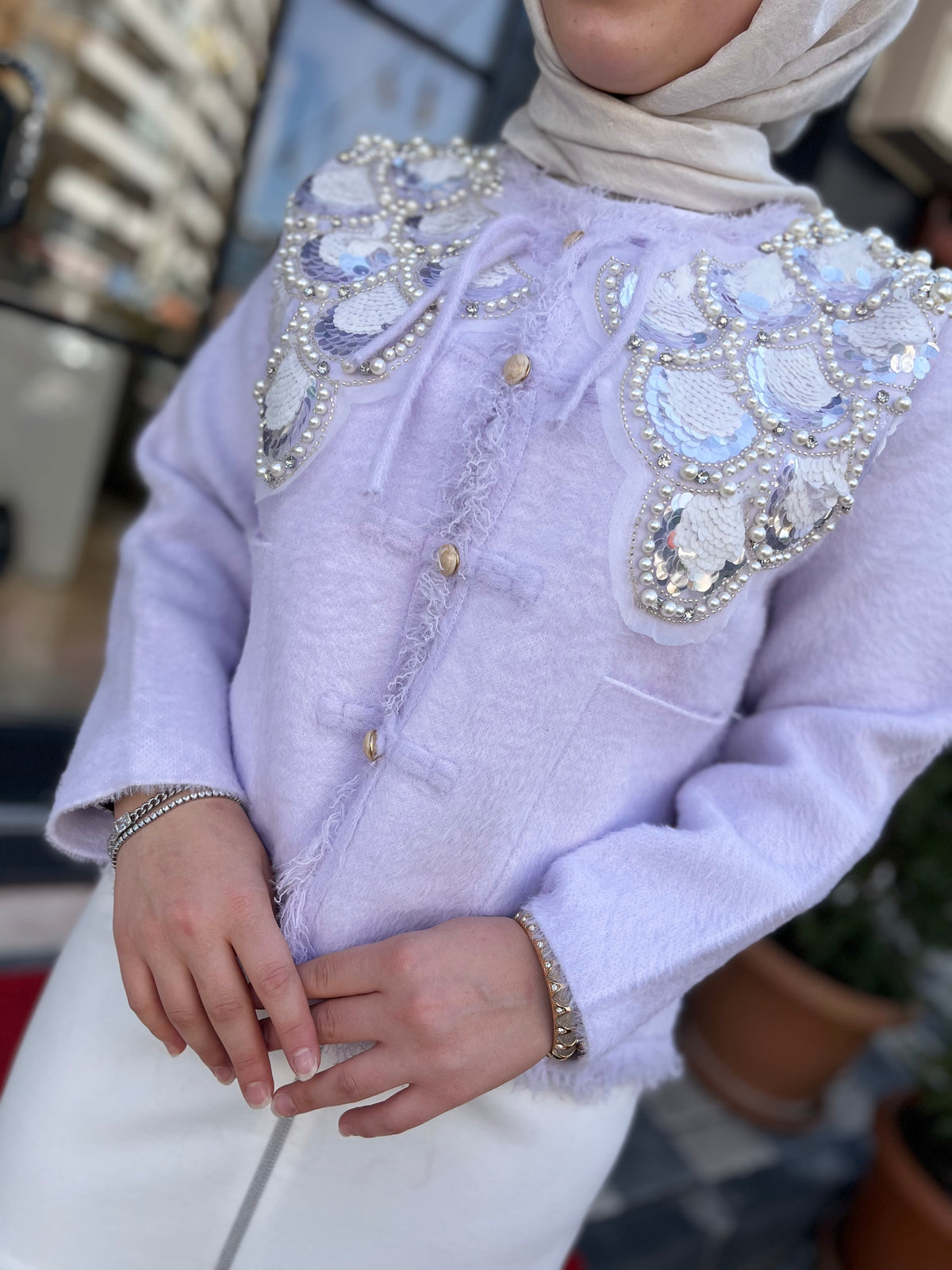 İthal Tasarım Angora Hırka