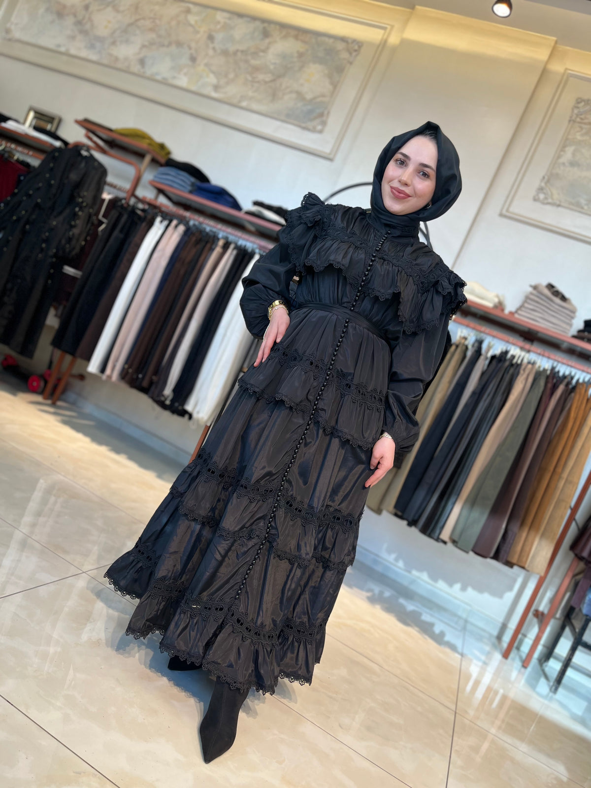 İthal Güpür Tasarım Elbise