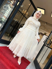 İthal Şifon Kırıştırma Etek