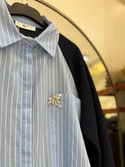 Tığ Triko 2046 Çizgili Poplin Pantolonlu Takım