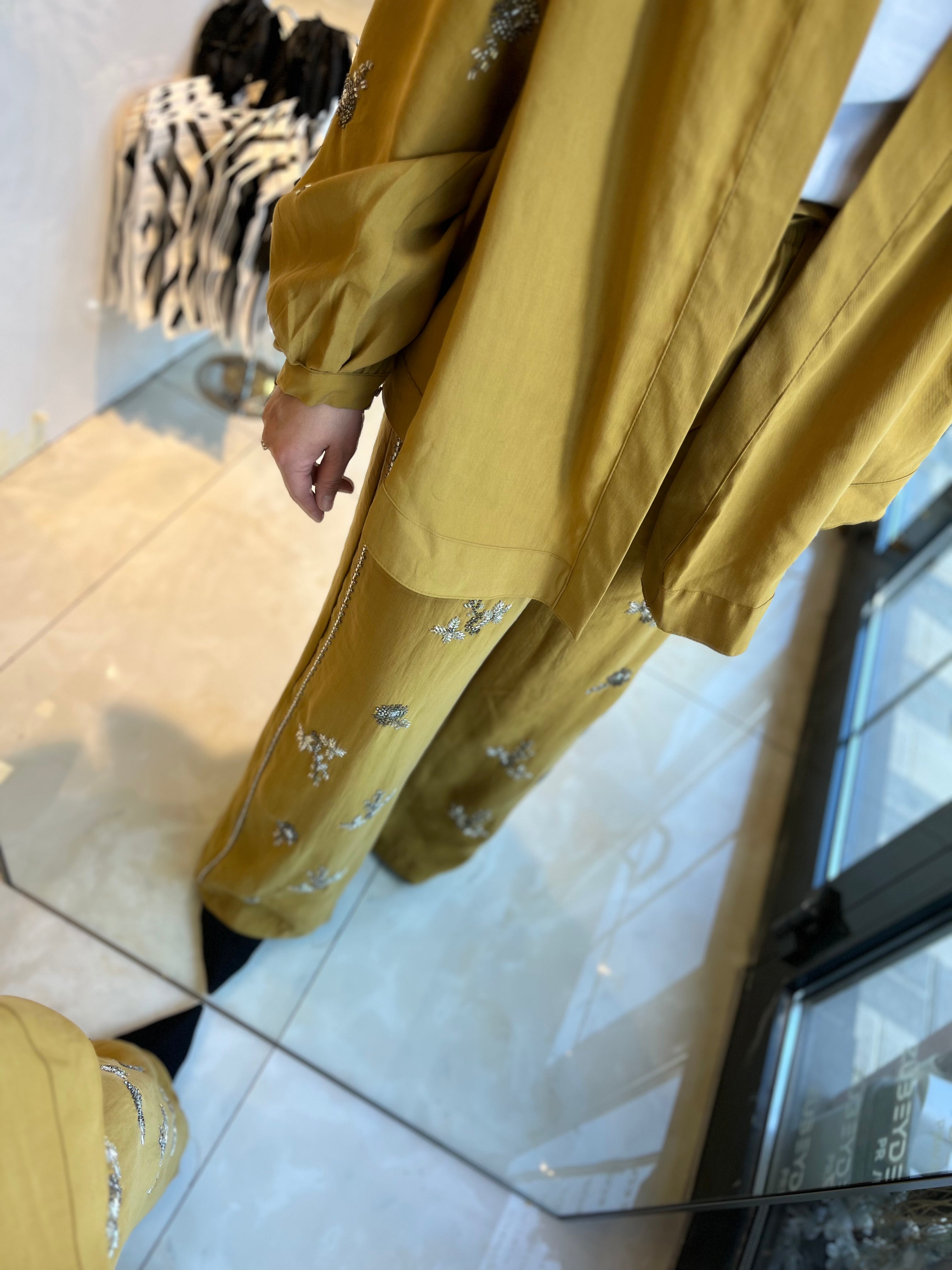 Orfeo Negro 34371 Kimono Takım Hardal