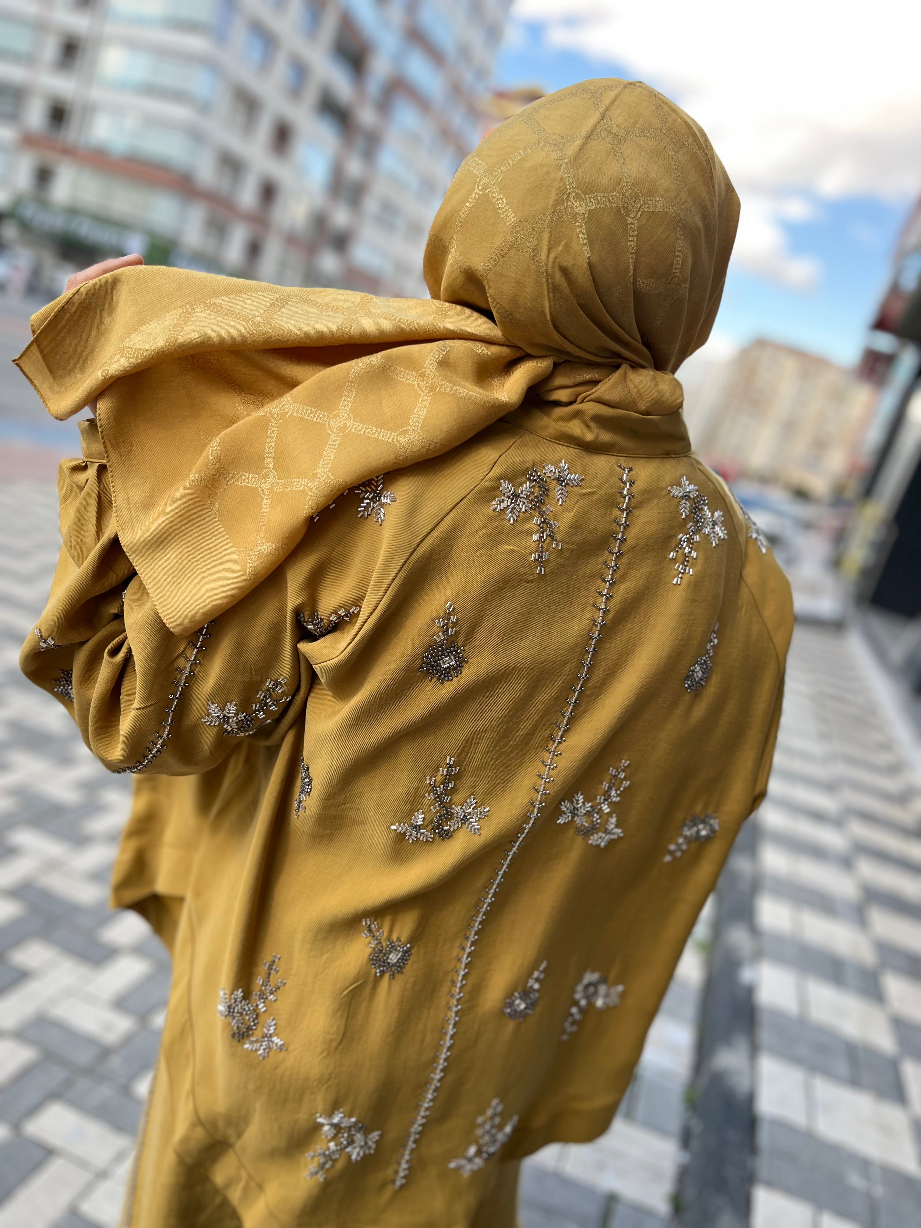 Orfeo Negro 34371 Kimono Takım Hardal